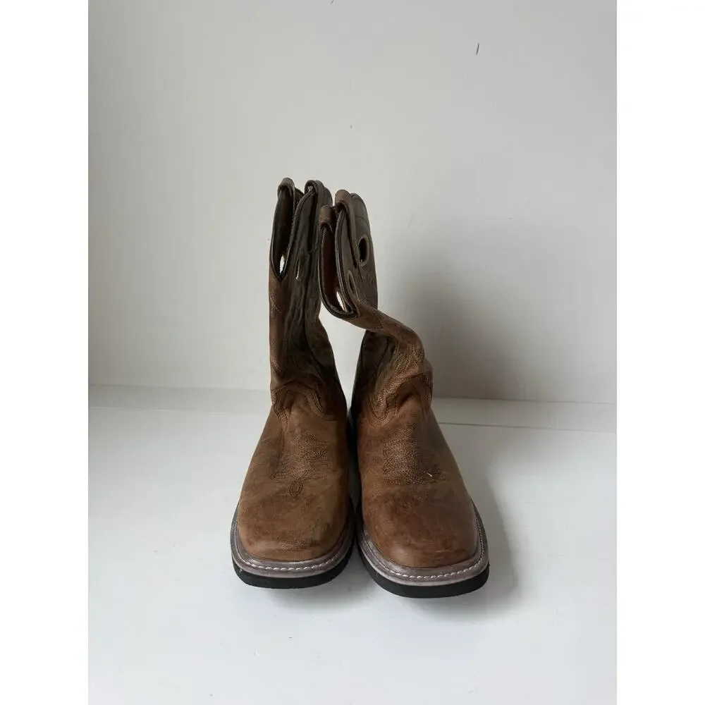 Dan Post Youth - Size 5 D Brown/Black Square Toe Cowboy Boots Style DPC3932